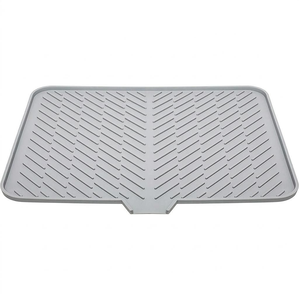 Silicone Drying Mat for Kitchen Large Non Slip Heat Resistant Drainage Pad for Dishes and Tableware