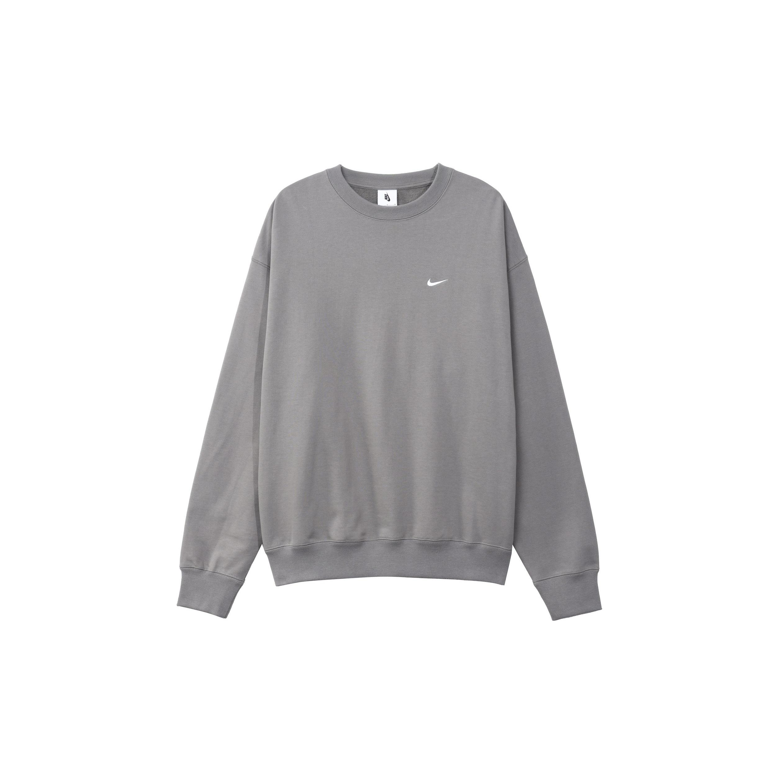 Nike Solo Swoosh French Terry Crew Neck Top  Grey  Men s DX0812-029 XXXL