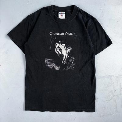Vintage RARE 90s Christian Death Rozz Williams Goth Industrial Metal Band Tee