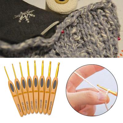 8Pcs 2.5mm-6mm Sewing Needles Aluminum Weave Tools Crochet Hooks Yarn Crochet Knitting Needles