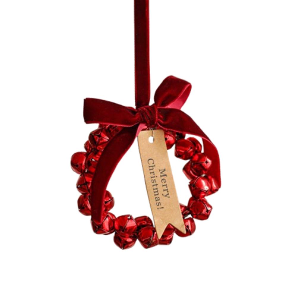 Handmade Christmas Bells Wreath Iron Xmas Tree Hanging Bells  Wedding Supplies