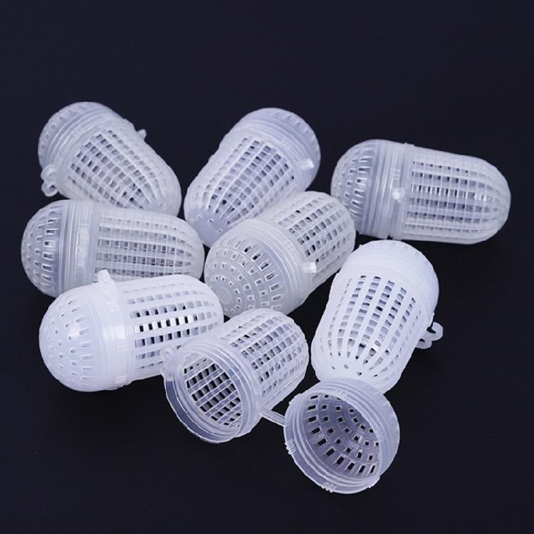 5Pcs Portable Fish Lure Fishing Baits Cage Conjoined Basket Feeder Holder Tackle Split Swim Feeder Basket Fishing Tool