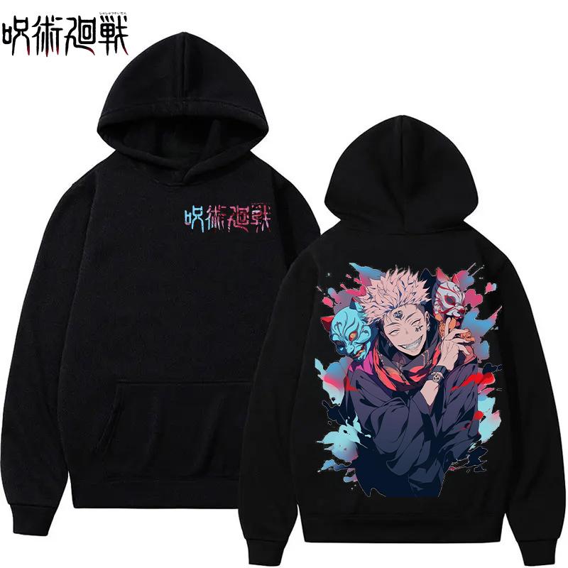 Autumn/Winter New Jujutsu Kaisen Anime Typhlosion Printed Hoodie Men's Women's Y2K Harajuku Large Size Casual Trend Sweater Top