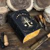 Large tree of life leather journal Grimoire journal Blank spell tarot notebook
