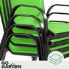 Metall-Gartenstühle für Balkon Terrasse Garten Sessel Grün Robust 4 Stk.
