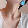 French Trendy Design Candy Color Twisted Piece Round Acetic Acid Earrings Women's Niche Vacation Style Versatile Earrings