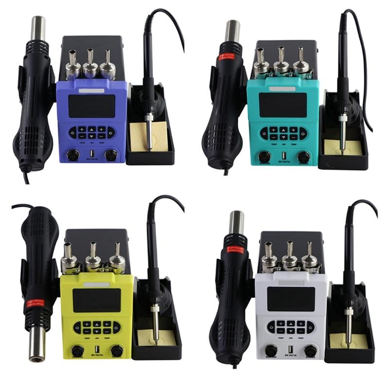 Digital Display USB Port Soldering Station Electric Soldering Iron And Hot Air Welding Equipment Repair Electric Tool