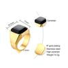 Stainless Steel Filled Agate Men's Ring Men's Domineering Jewelry