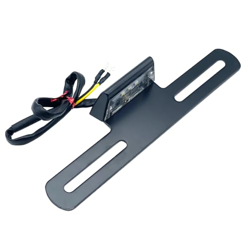 

Crown Doris Универсальный светодиодный фонарь номерного знака мотоцикла Стоп-сигнал Фонарь номерного знака с кронштейном Держатель номера Без крыла Черный