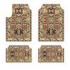Vintage Persia Kilim Complete Car Foot Mat Machine Made Suede Anti-Skid PVC Bottom Wear Resistant Universal Car Interior Rug