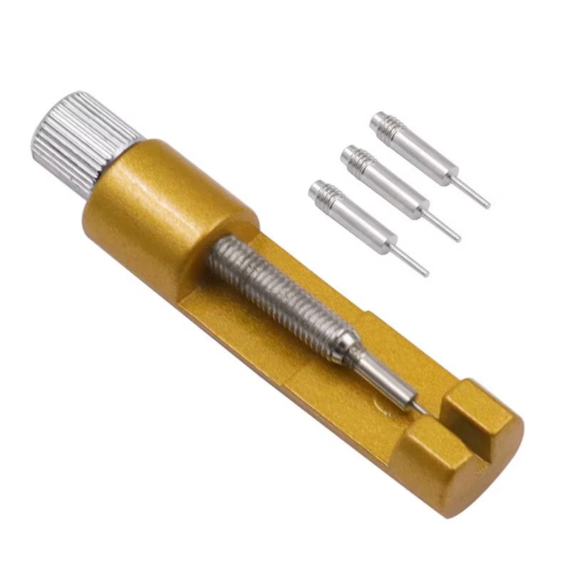 Kit de Ferramentas para Remover Pinos de Elo de Pulseira de Relógio de Metal para Relojoeiros com Pacote de 3 Pinos Extras Miniferramentas de Pulseira