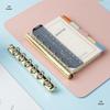 A7 6-Hole Loose-Leaf Planner with Detachable Metal Back Cover and O-Ring Binding Clip