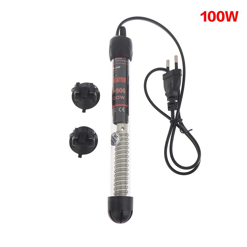 Eu Plug Adjustable Temperature Thermostat Heater Rod Glass Aquarium Heater 25-300W Submersible Fish Tank Water Heating Rod