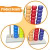Wooden Color Sorting Stacking Toys Counting Games Threading Beads Matching with for 3