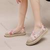 Fashion Lace Breathable Fashion Flats for Women Casual Slip On Spring Summer New Weaving Sequins Loafers Mixed Color Flat Single Shoes
