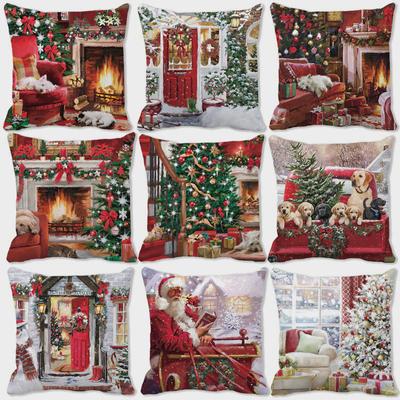 1pcs Christmas Decorations Cushion Cover Christmas Ornament Pillowcase New Year Gifts