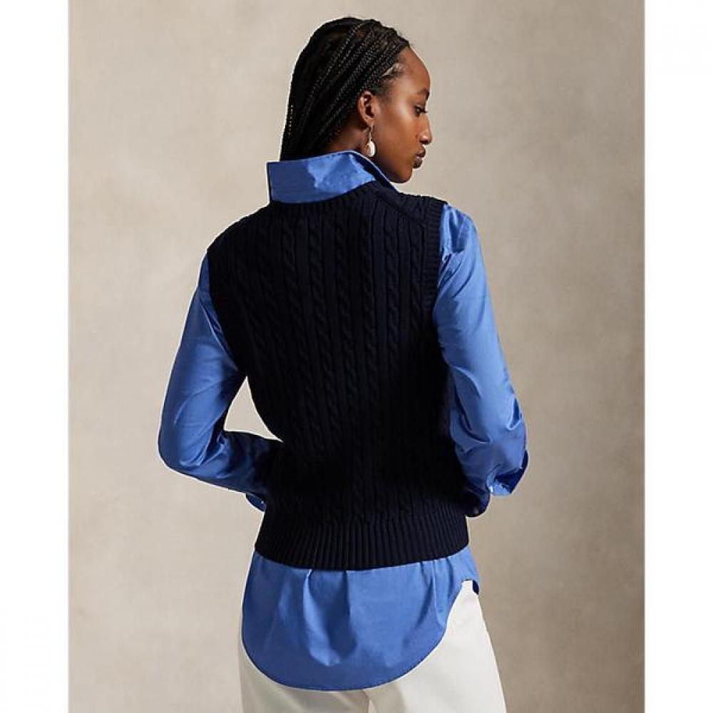 Polo Ralph Lauren Women S Cable Knit Cotton Sweater veSt wmpoSwenc021514400 