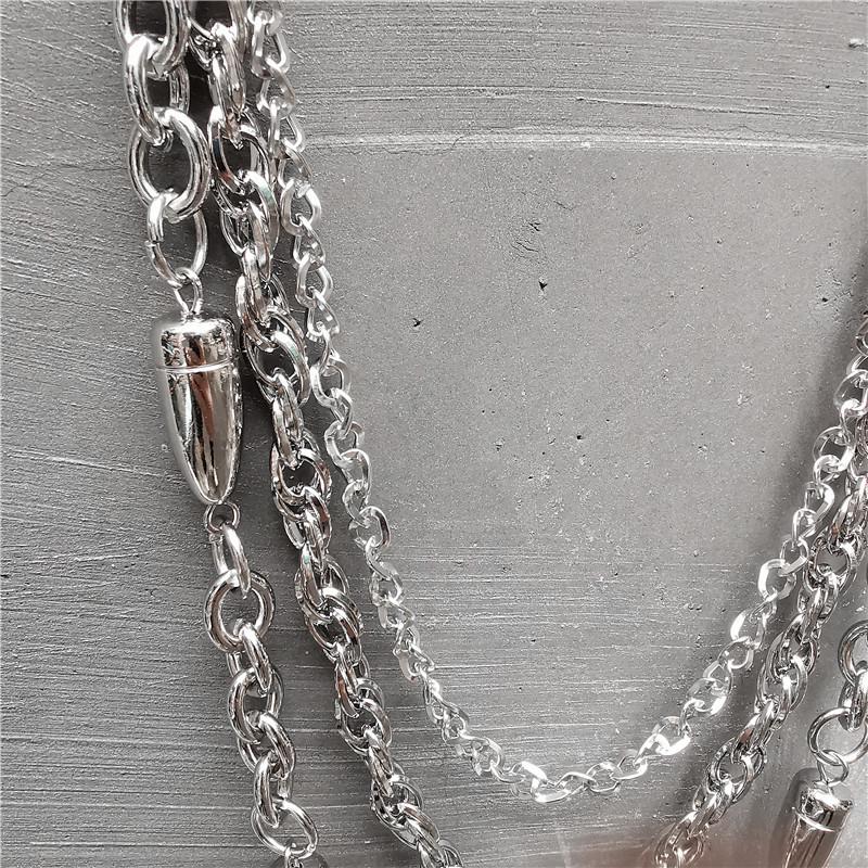 2019 New Punk Metal Hip Hop Bullet Chain Pants for Stage Performance