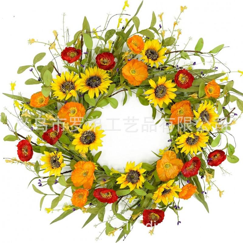 Artificial Flower Wreath Easter Valentines Day Hotel Restaurant Door Decorations
