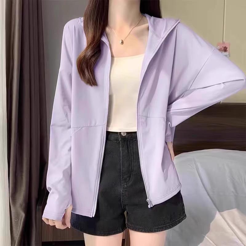 Women's Summer Ice Silk UV Protection Hooded Jacket