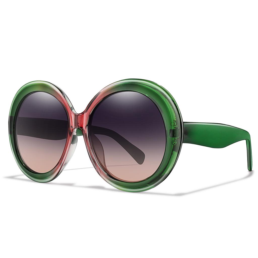 Retro Big Round Unisex Frame Sunglasses Lady Oversized Fashionable Street View Sunglasses Beach Resort Driving Sunglasses UV400
