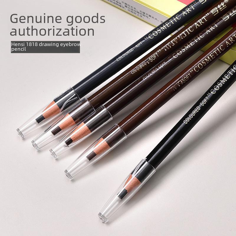 Genuine 1818 Waterproof Wooden Eyebrow Pencil - Non-Smudge, Hard Core, Makeup Artist Special.