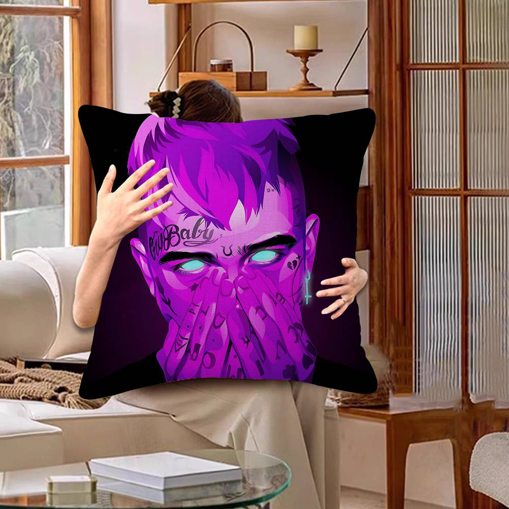 Классическая L-Lil P-Peep Певец Персонализированная Подушка Чехол от Пыли Спальня Детская Вечеринка Украшение Наволочка День Рождения Детский Подарок 12x12Inch