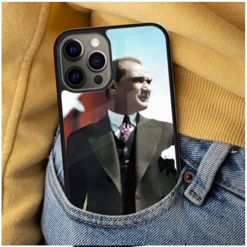 Mustafa Kemal Ataturk Soft Phone Case for iPhone 17 Air 16e Pro max 15 Pro 13 14 Plus 11 12 MagSafe Magnetic Coque