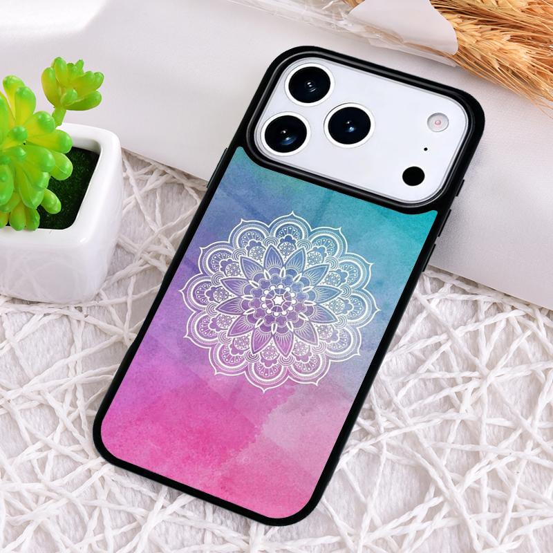 Yoga Om Namaste Mandala Colourful Design Shockproof Phone Case for iPhone 17 Air 16e 15 11 12 14 13 Pro Max Cover Coque