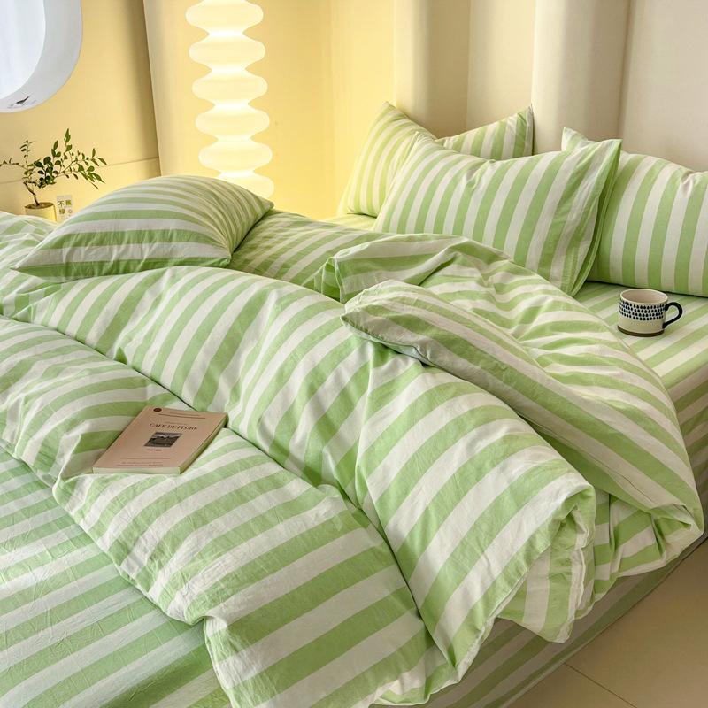 Cotton Bed Sheet Quilt Cover Bedroom Bunk Bed Pure Cotton Quilt Cover Bed Sheet Bedding Set Simple Style