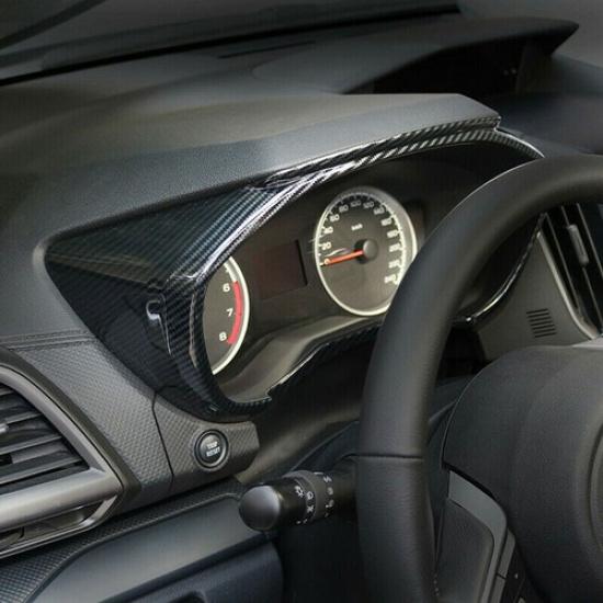 For Subaru Forester 2019-2022 Carbon Fiber Car Front Dashboard Cover Frame Trim