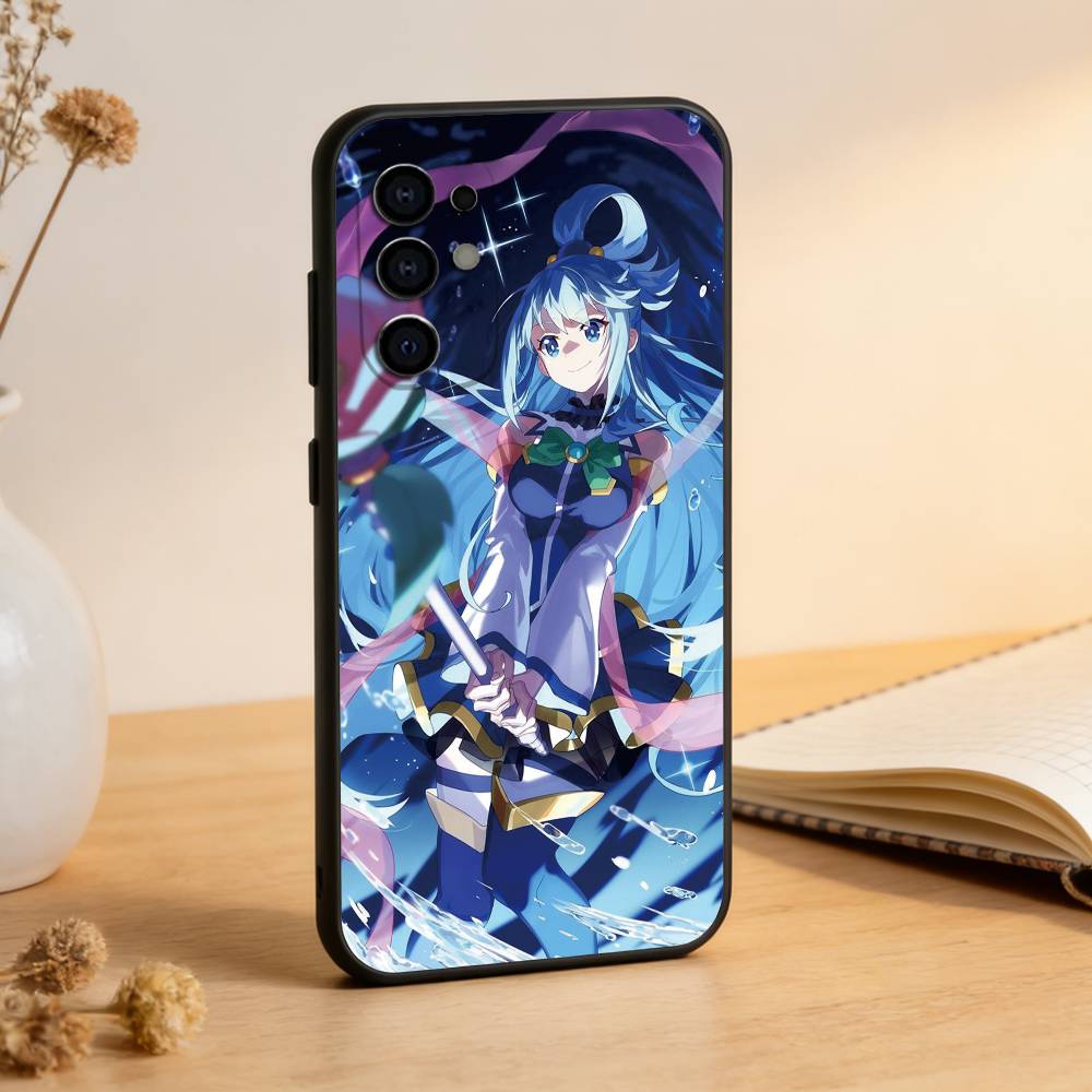 

Konosuba Phone Case For Samsung S25,S24,S21,S22,S23,S30,Ultra,S20,Plus,Fe,Soft Silicone Black Cover Samsung S21 s305G
