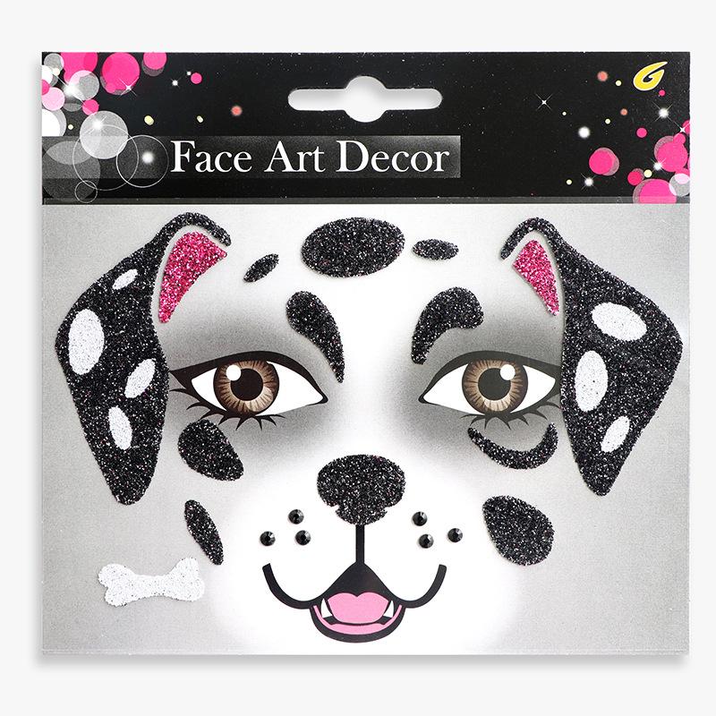Glitter Face Art Stickers, Self-Adhesive Face Decor Decals for Halloween, Carnival, Festival and Party Makeup
