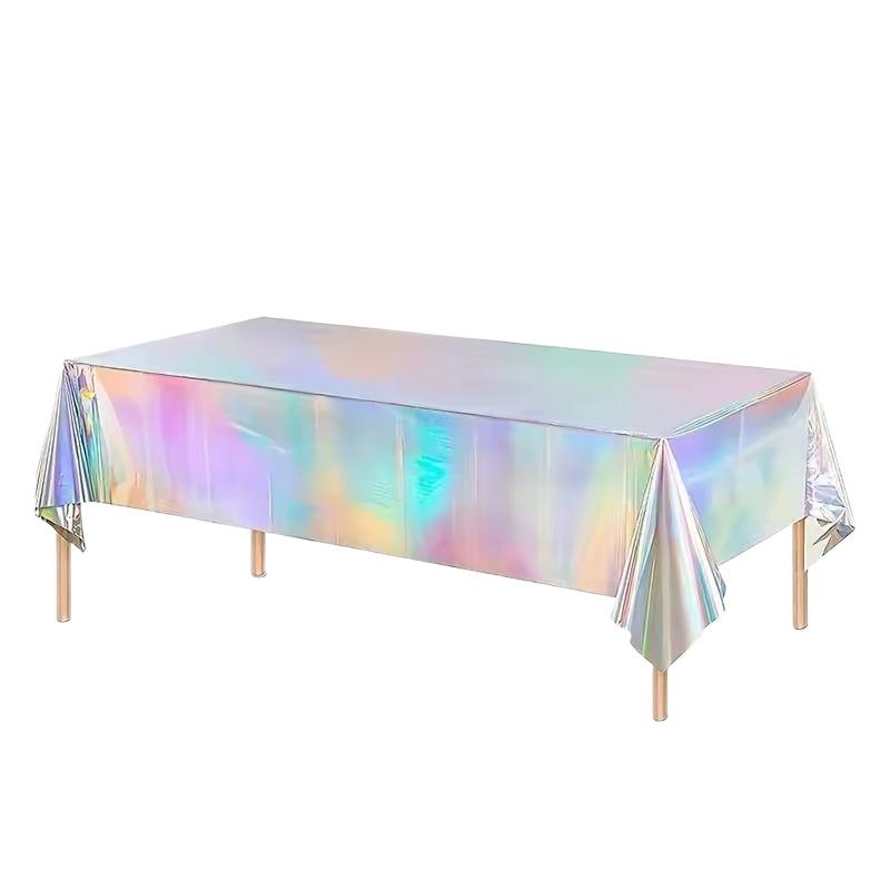 

1/2/3PCS Laser Rainbow Theme Party Tablecloth Disposable Tablecloth Birthday Wedding Party Christmas Festive Supplies 1PC