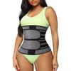 Double Belt Button Closure Neoprene Waist Trainer Sweat Body Shaper For Fitness Workout