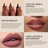 5 Shades Gradient Lip Crayon Matte Velvet Lip Liner Waterproof Non Transfer Smooth Contour Tint Black Brown Long Lasting Daily Lip Makeup Cosmetic