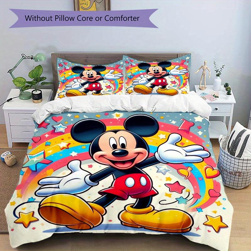 3pcs set Mickey Mouse, Rainbow, Stars print bedding quilt cover, soft and comfortable quilt cover suitable for bedroom and guest room33