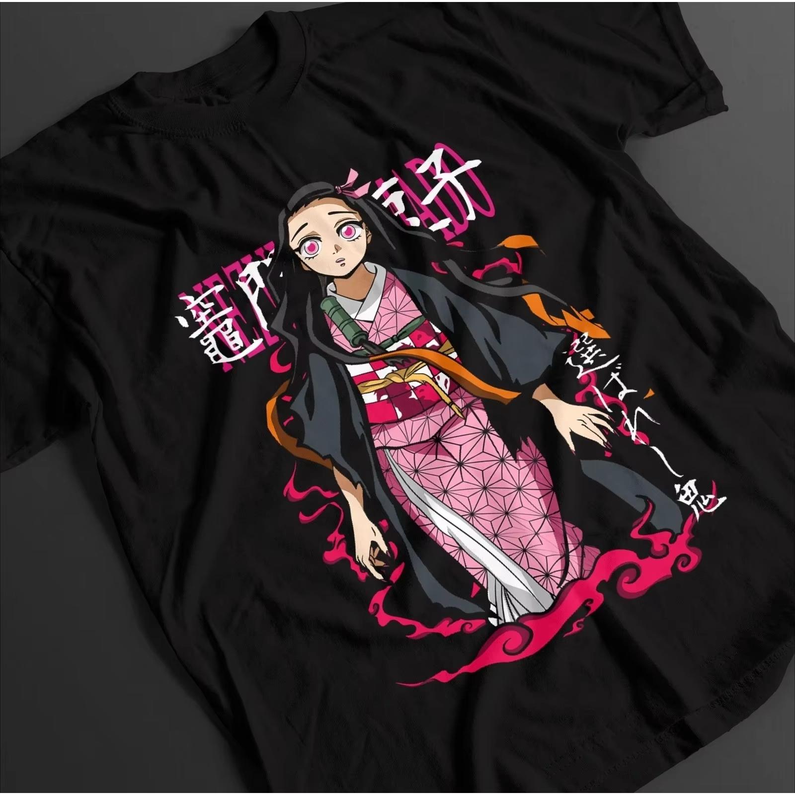 

Demon Slayer Anime Nezuko Printed Tshirt Unisexs and Womens Tshirt Unisexs Top Sports Tshirt 2026 Summer New Tee Streetwear S