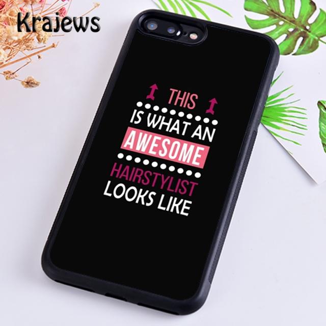 Krajews I Love Hairstylist Soft Phone Case Cover For iPhone 17 Air 16 15 14 plus 11 12 13 pro max Plus coque Fundas