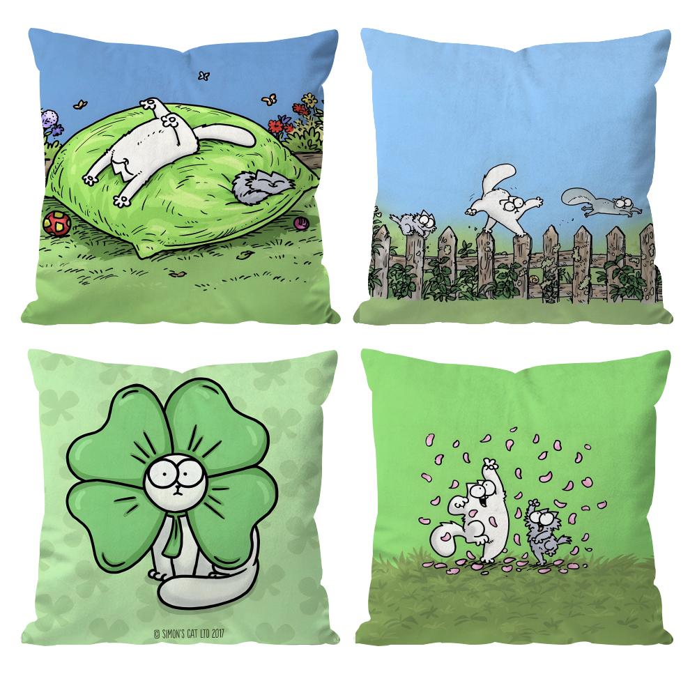Kawaii S-Simons Cat B Cartoon Anime Cushion Cover Pattern Printed Pillowcase For Living Room Sofa Cushion Cover & Bedroom Decor