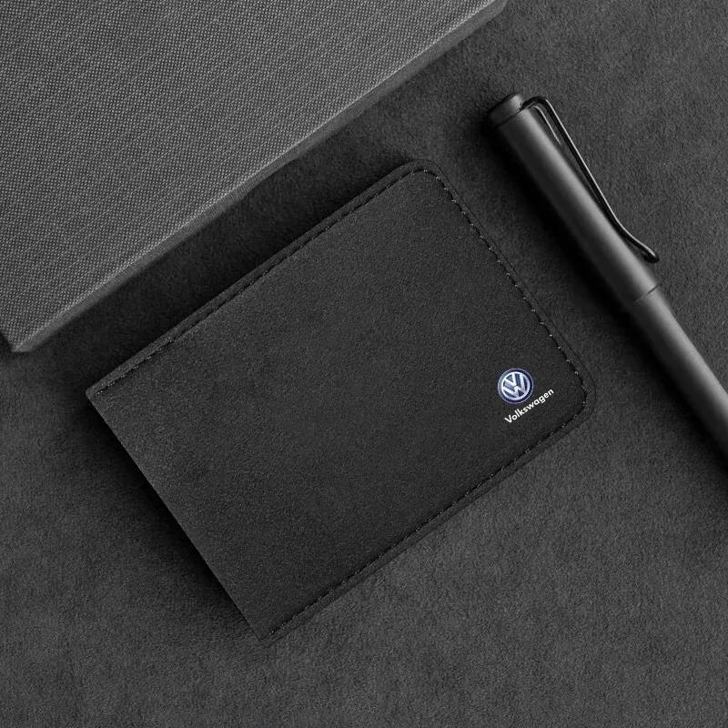 B6 VW Dla Volkswagena Modna Torba na Dokumenty Samochodowe ze Skóry PU Pokrowiec na Karty Kredytowe Dla Volkswagena VW GTI Rline R Polo Golf MK8