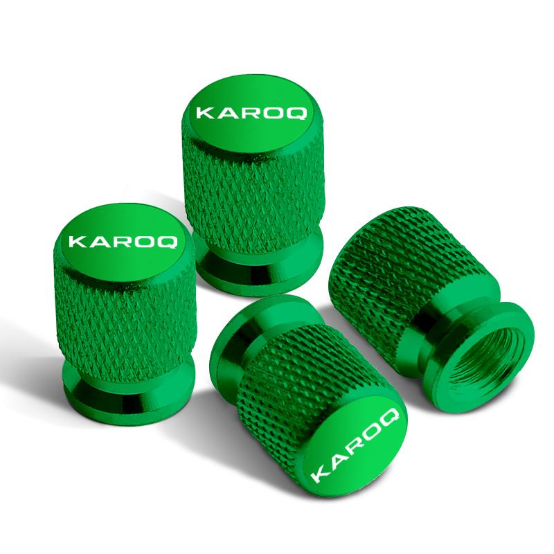 BYCP2 4pcs For Skoda Karoq Badge VRS Sport Line Car Wheel Tire Valve Caps Tyre Stem Covers Accessories Styling