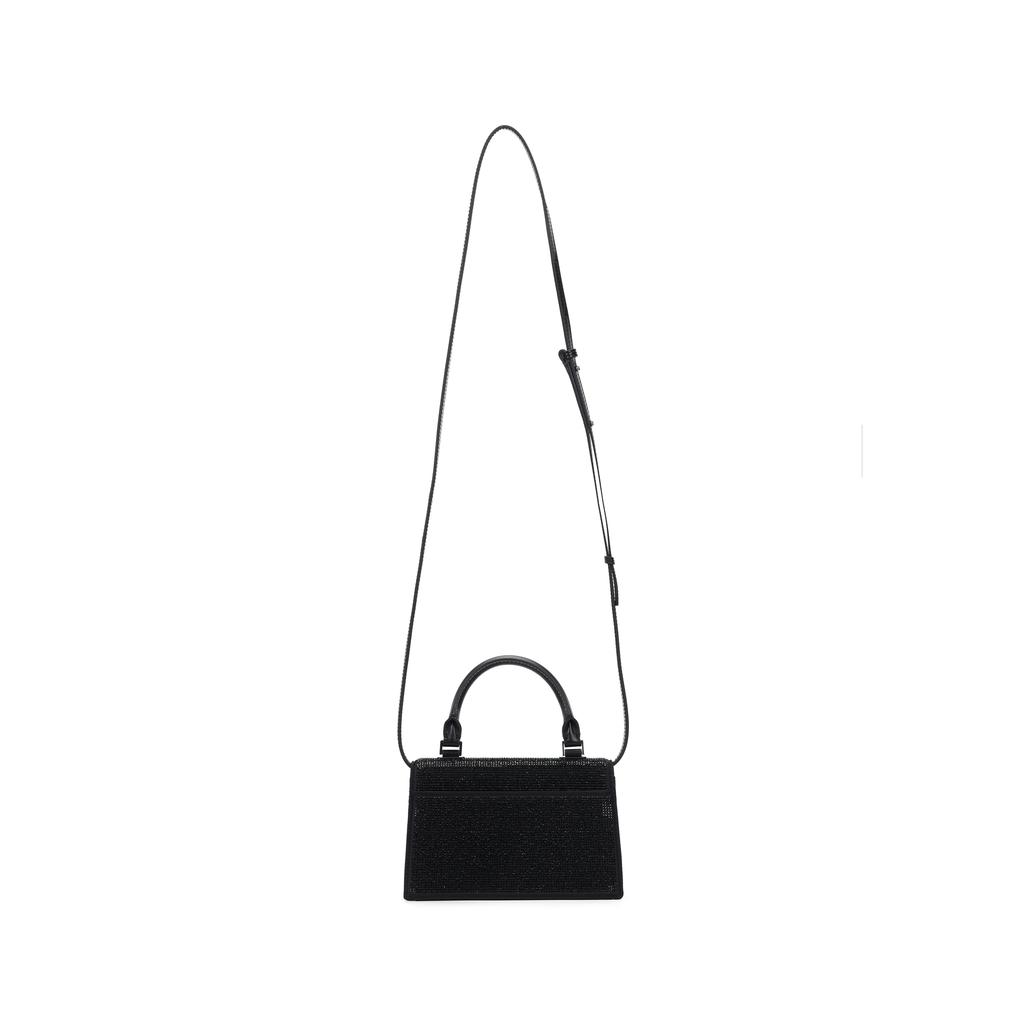 Tory Burch Bon Bon Logo Metal Flap Recycled Nylon Mini Shoulder Crossbody Bag Women bags Black 150372-001