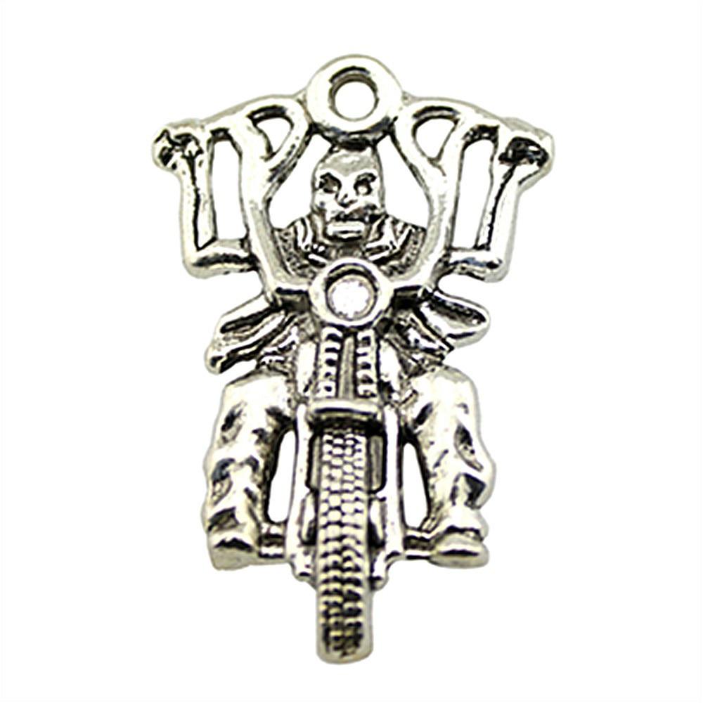 

2 шт., подвески, принадлежности для ювелирных изделий, компоненты, подвеска-ключ, мужской череп мотоцикла, 44x22 мм, B11935