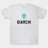 Men Black Print T-shirt Bianchi Bike Potrait Logo No-Cut Transfer Paper Print Cotton Tshirt