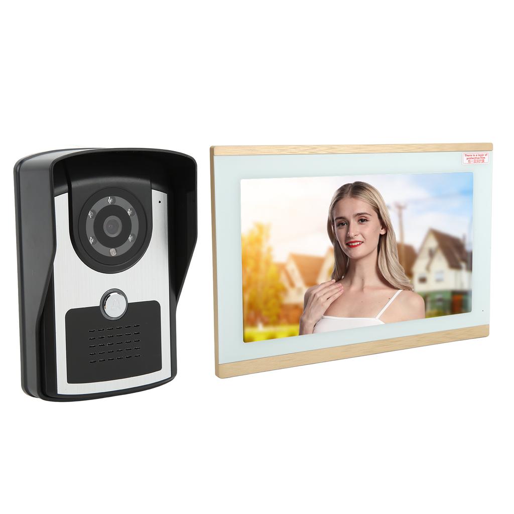 10in WIFI Wired Home Video Doorbell 1080P 2MP Manual Zoom IR Night Vision 2 Way Intercom System for