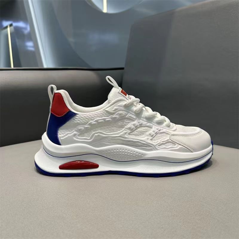 2025 summer mesh shoes men's breathable running shoes comfortable soft-soled student trendy shoes thin mesh versatile white shoes