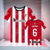 Spanish Style BILBAO Athletic Football 3D Printed Daily Football T-shirt Breathable Fashion Short FamilyMatching