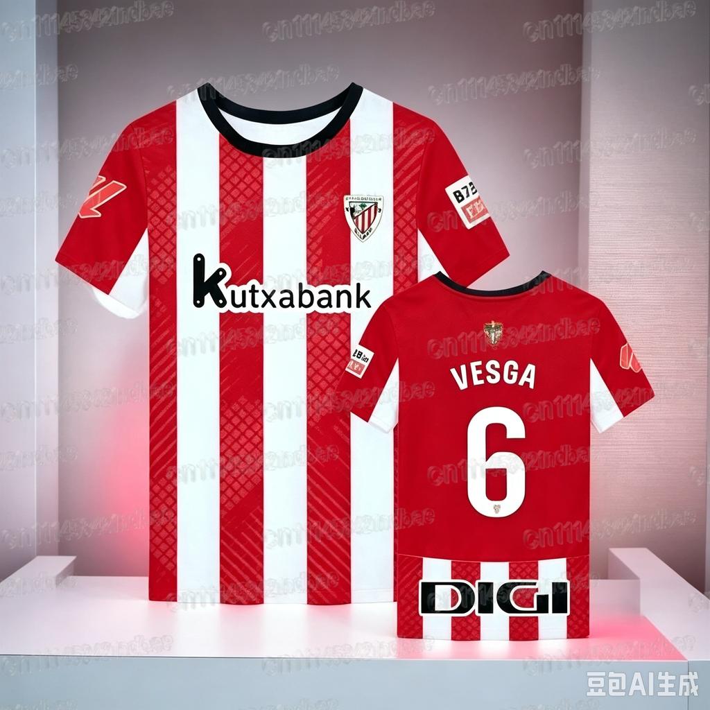 Spanish Style BILBAO Athletic Football 3D Printed Daily Football T-shirt Breathable Fashion Short FamilyMatching
