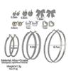 9 Pairs Ear Studs Set Bow Heart Big Circle Earrings For Festival